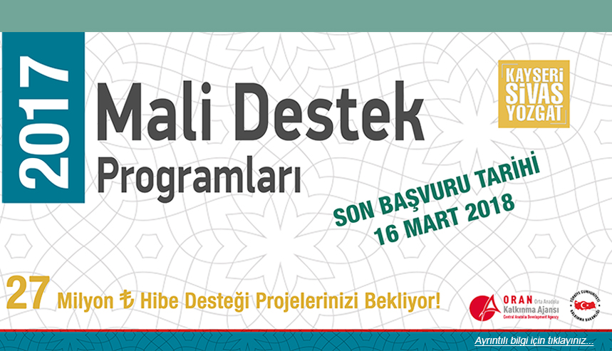 2017 Yılı Mali Destek Programları