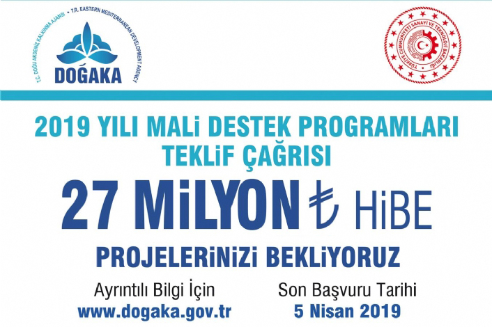 Doğu Akdeniz Kalkınma Ajansı 2019 Yılı Proje Teklif Çağrıları