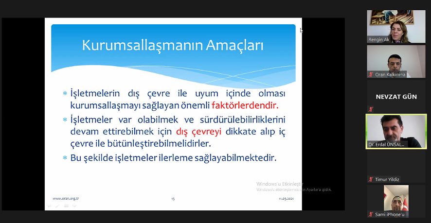 Prof. Dr Rengin AK ile Kurumsallaşma Semineri Gerçekleştirildi