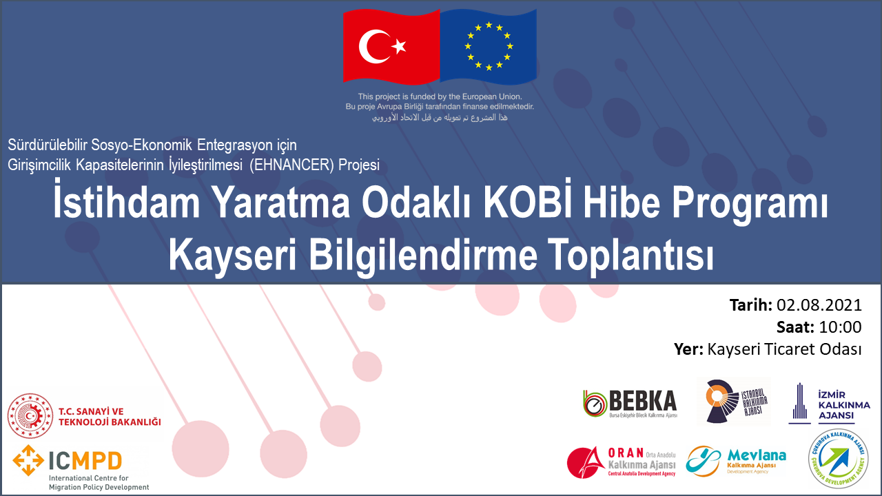 İstihdam Yaratma Odaklı KOBİ Hibe Programı Kayseri Bilgilendirme Toplantısı