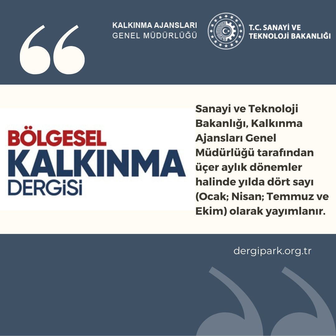 Bölgesel Kalkınma Dergisi Yayımlandı