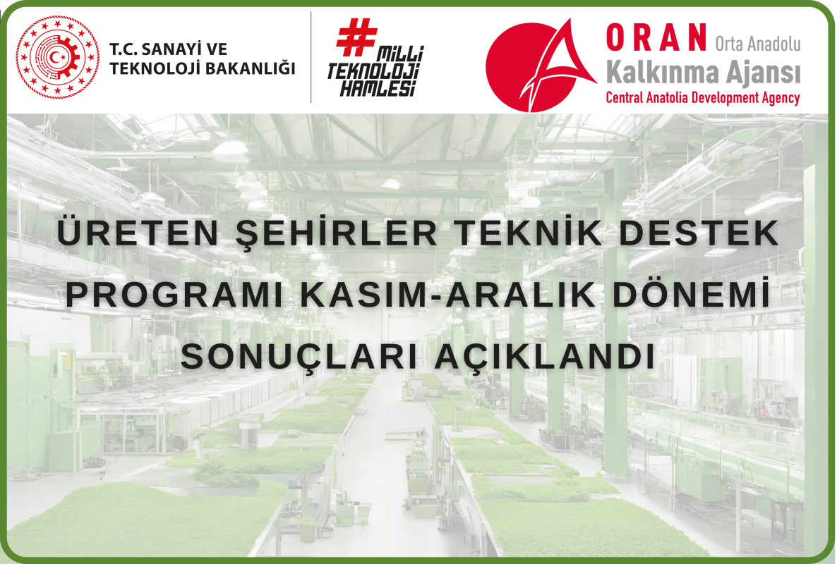 Üreten Şehirler Tematik Teknik Destek Programı Kasım-Aralık Dönemi Başvuru Sonuçları