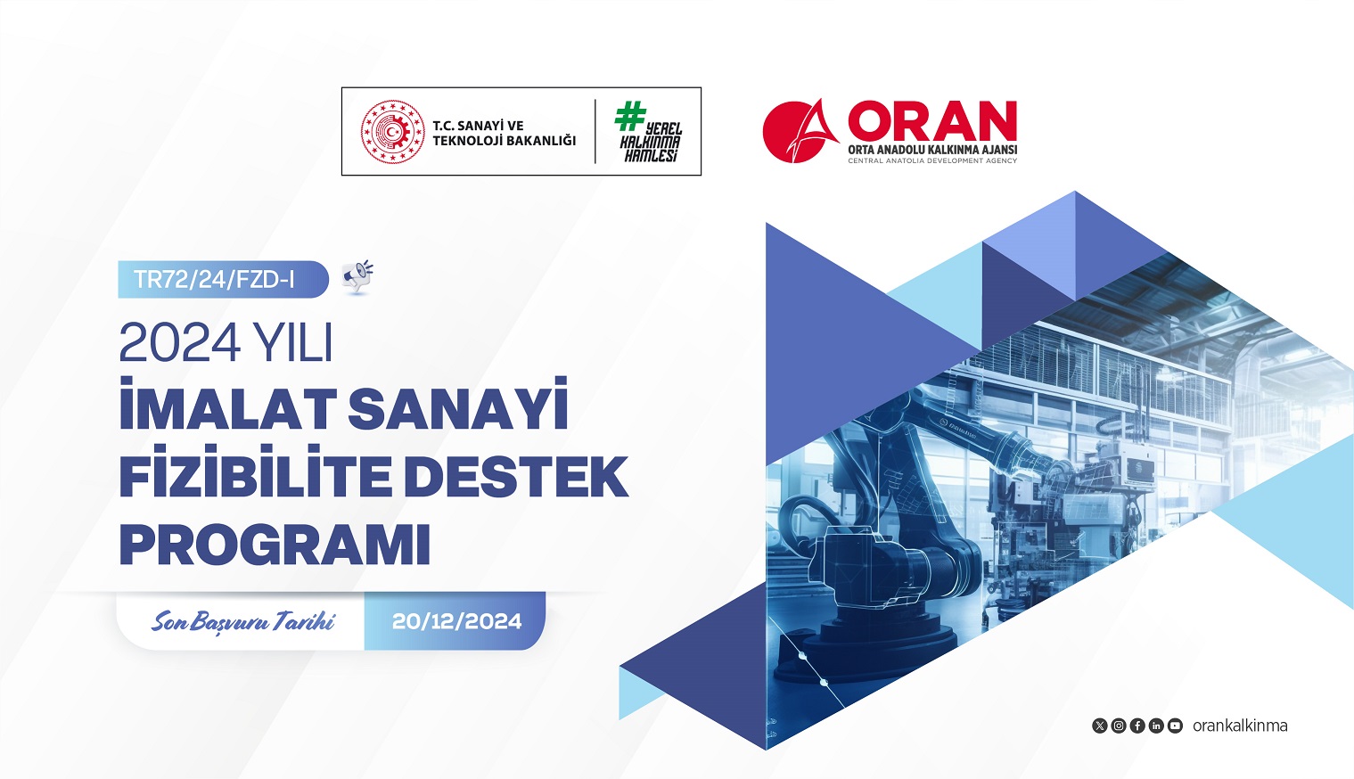 2024 Yılı İmalat Sanayi Fizibilite Destek Programı İlan Edildi