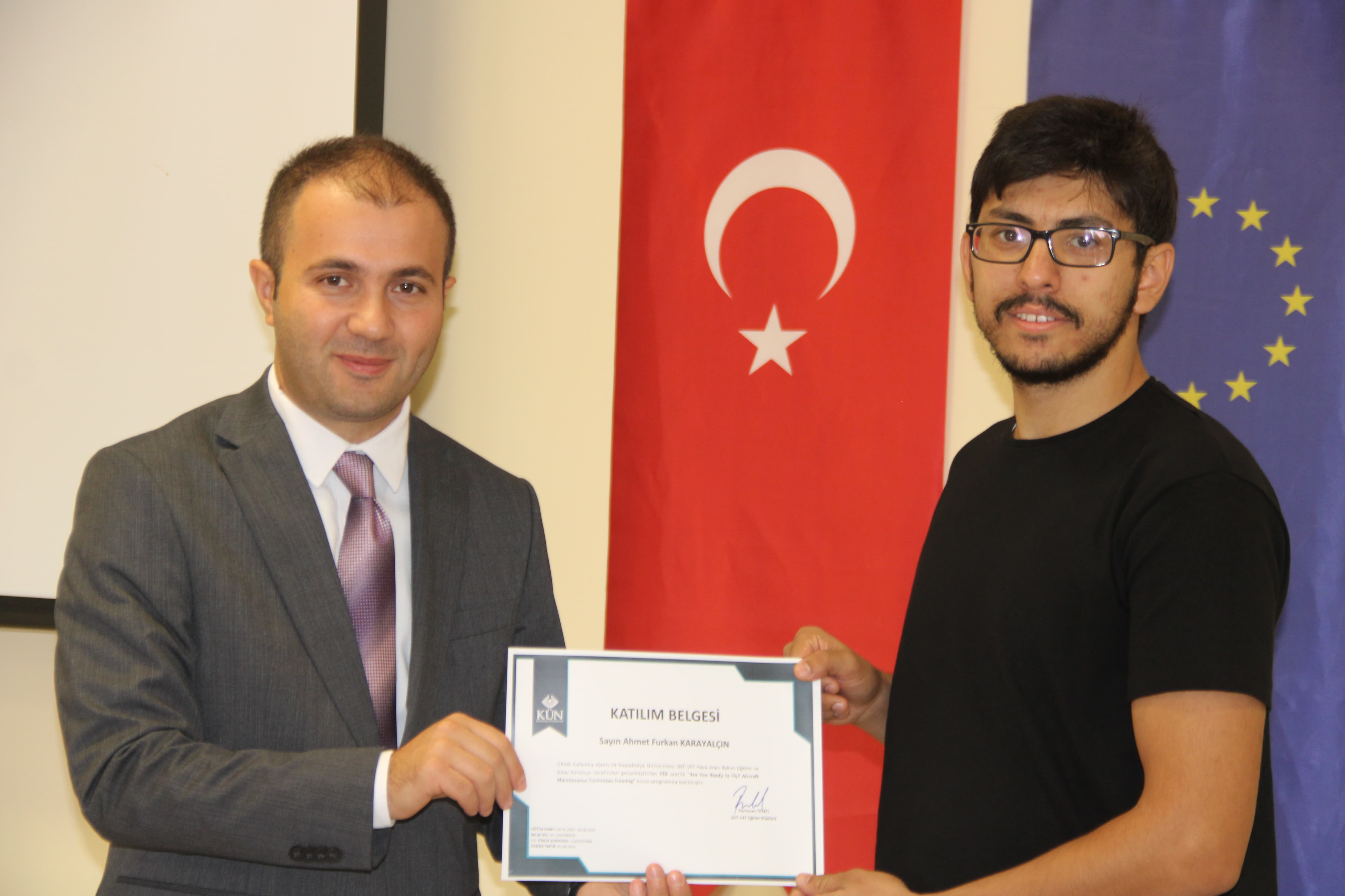 Uçak Bakım Teknisyenliği Eğitimi Projesi Sertifika Töreni Düzenlendi