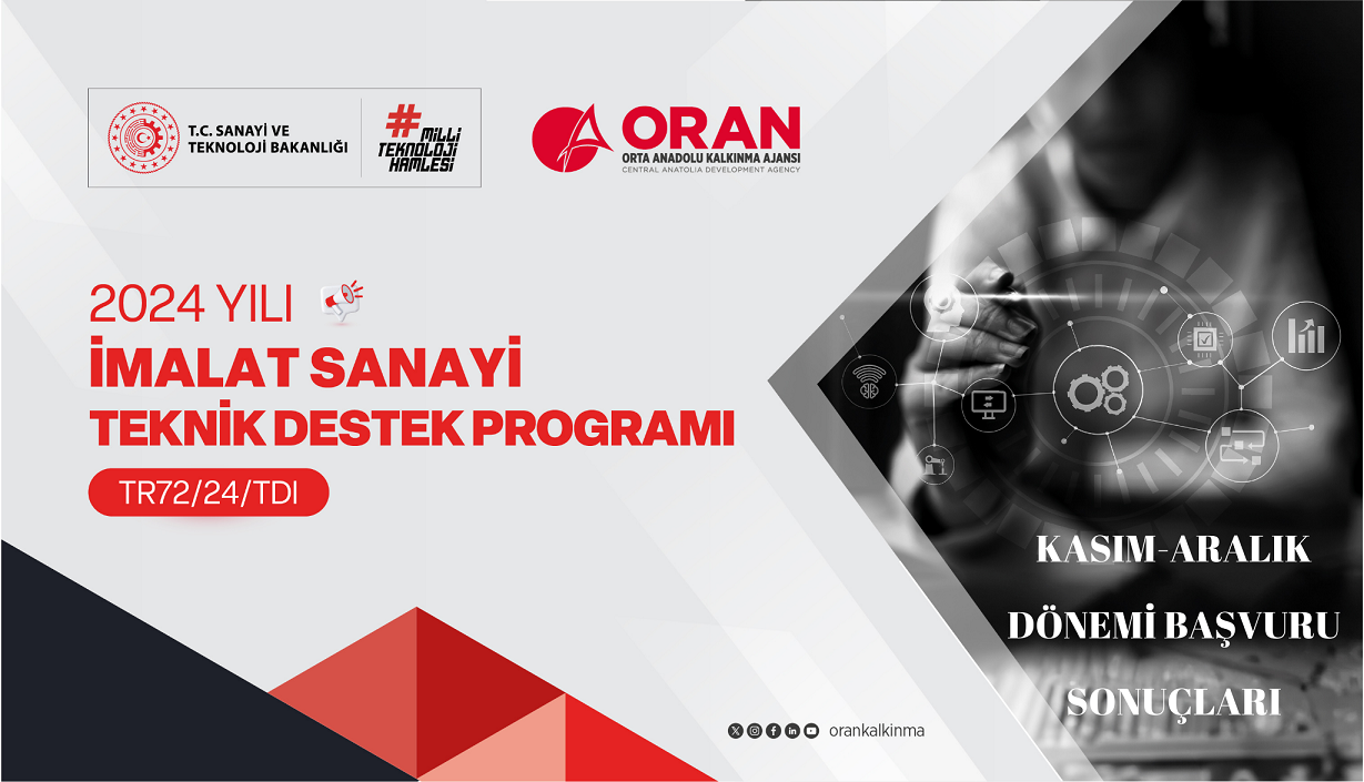 İmalat Sanayi Teknik Destek Programı Beşinci Dönem Başvuru Sonuçları