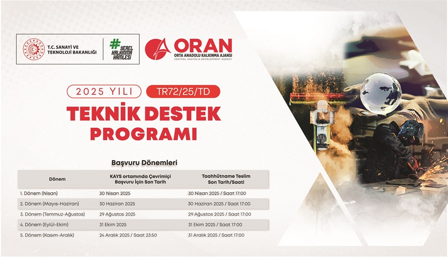 2025 Yılı Teknik Destek Programı Başvuruya Açıldı