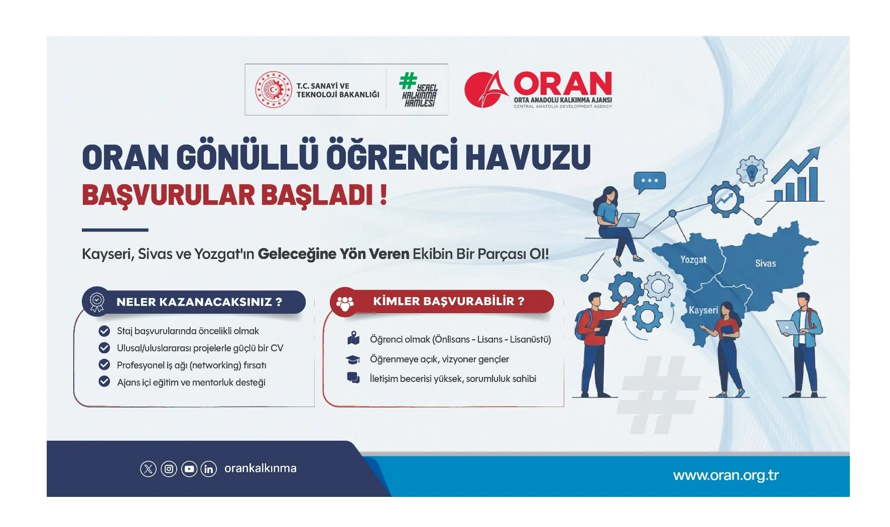 ORAN Gönüllü Öğrenci Havuzu Başvuruları Başladı