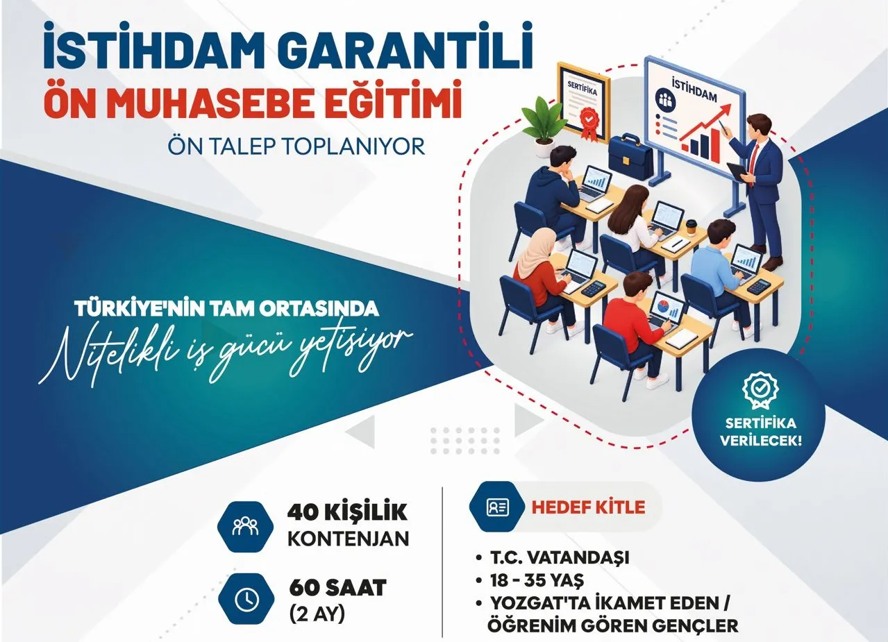 İstihdam Garantili Ön Muhasebe Eğitimi İçin Ön Talepler Toplanıyor